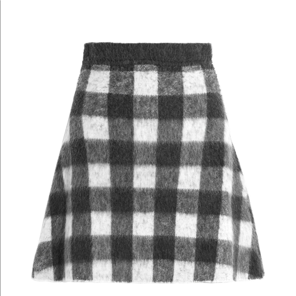 Balenciaga checked brushed mini skirt